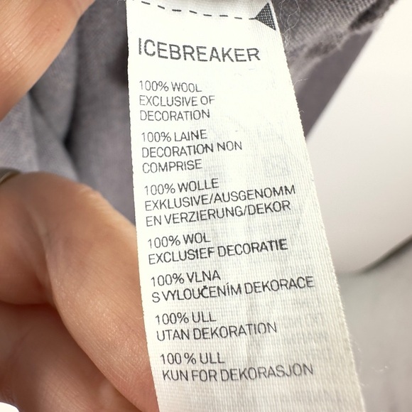 Icebreaker Womens 100% Wool Half Zip Sweater Top Size M Gray Purple Long Sleeve - Picture 6 of 10